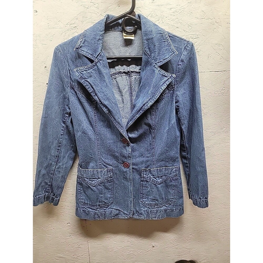 Moody's‎ Goose Denim Blue Jean Jacket Blazer Vtg Size 7/8
